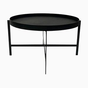Schwarzer Großer Deck Tisch aus Leder von Ox Denmarq