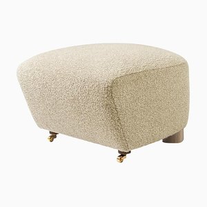 Beige Natural Oak Sahco Zero the Tired Man Footstool from by Lassen