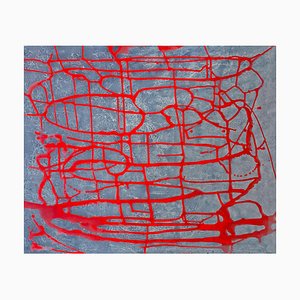 Gudrun Mertes-Frady, Love Letter, 2022, Tinta sobre grafito metálico