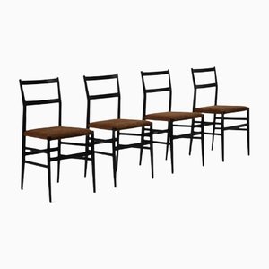 Italian Superleggera Chairs by Gio Ponti for Cassina, 1950s, Set of 4