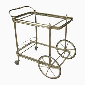 Brass and Glass Two-Tier Trolley, 1960s
