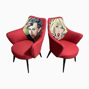 Set of Pop Art Armchairs, 1950s