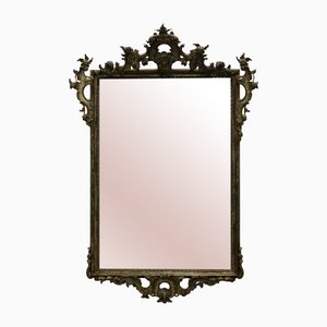 Handgeschnitzter Spiegel aus Blattsilber im Louis XV Stil, Italien