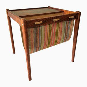 Danish Rosewood Wine or Coffee Table and Magazine Rack, 1960s