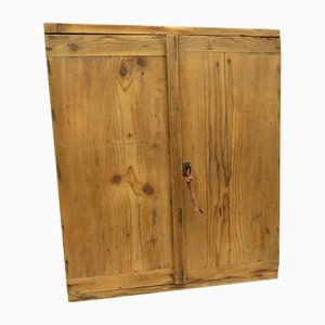 Antique Pine Scratch Built Carpenters Cabinet With Internal Drawers
