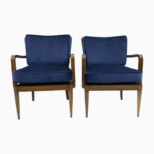 Mid-Century Modern Armchairs in Velvet by Paolo Buffa, Italy, 1950s, Set of 2
