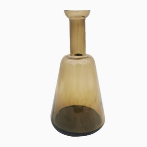 Botella o jarrón de cristal de Murano y fumè, años 50
