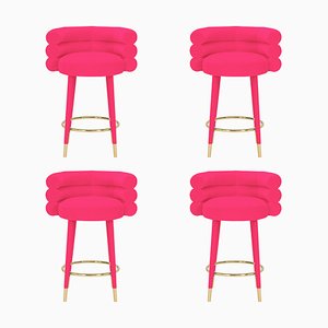 Sgabelli da bar Marshmallow fucsia di Royal Stranger, set di 4