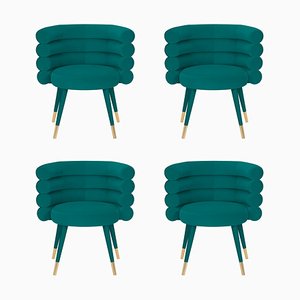 Teal Marshmallow Chair by Royal Stranger, Set of 4