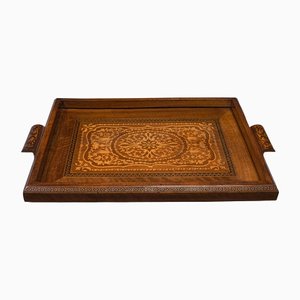 Antique Inlaid Serving Tray