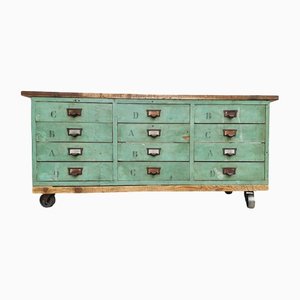 French Chest of Drawers in Green