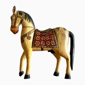 Hand-Painted Wooden Horse