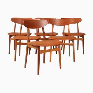Dining Chairs by Henning Kjærnulf for Bruno Hansen, Set of 6