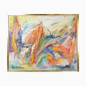 Leif Bjerregaard, Where Angels Dance, Oil Painting, Framed