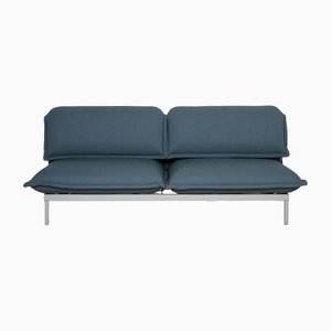 Blue Nova Fabric Two-Seater Couch with Electr. Function from Rolf Benz