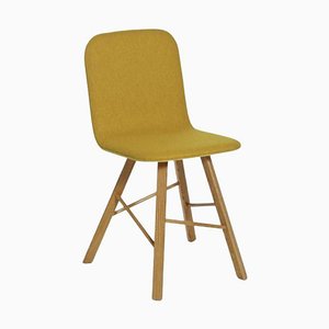 Yellow Natural Oak Legs Tria Simple Chair Upholstered by Colé Italia