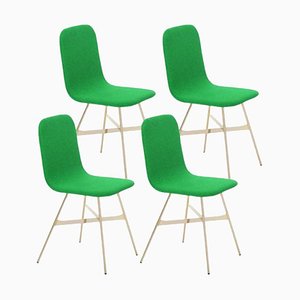 Menta Tria Gold Upholstered Dining Chair by Colé Italia, Set of 4