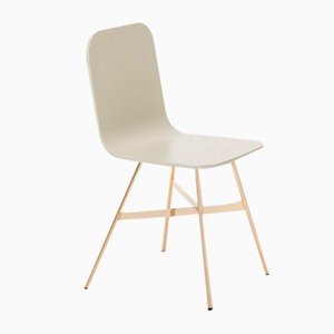 Ral Color Seat Tria Simple Gold Dining Chair by Colé Italia