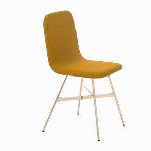 Curry Tria Gold Upholstered Dining Chair by Colé Italia