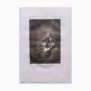 Francisco Goya, Qual La Remññona de Los Caprichos, Gravure à l'Eau-Forte Originale par F. Goya, 1799