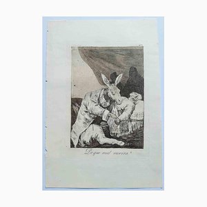 Francisco Goya, ¿De qué mal morirá?, Original Etching, 1799