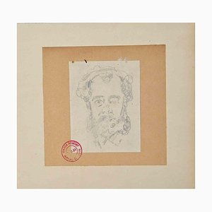 Alfred Grevin, Portrait, Original Drawing, Late-19th-Century