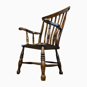 Antique English Windsor Chair with High Back