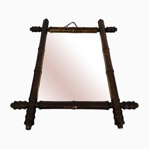 Specchio in simil bambù