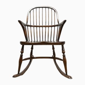 Antique Georgian 18th Century Windsor Bow Spindle Back Rocking Chair, 1968