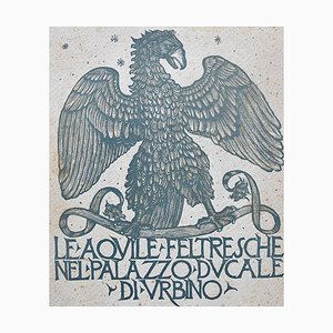 Bruno Da Osimo, The Feltre Eagles im Herzogspalast von Urbino, 1927, Radierung