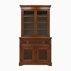Oak Showcase or Cabinet with Secretaire, England, 1900s