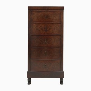 Narrow Chest of Drawers with Make-Up Stand in Mahogany, 1880, Set of 2s