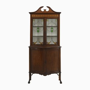 Art Nouveau Showcase Cabinet in Mahogany, 1920s
