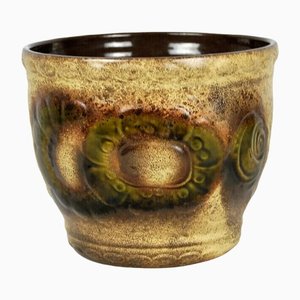 West German Flower Pot in Ceramic