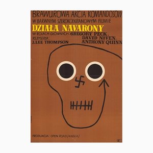 Affiche Guns of Navarona par Marian Stachurski, Pologne, 1960s