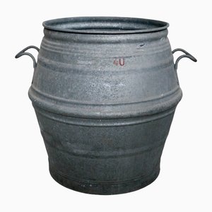 Bañera barril belga vintage galvanizada