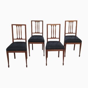 Art Nouveau Dining Chairs, Set of 4