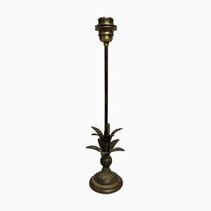 Small Brown Hand Patinated Bronze Palm Tree Lamp