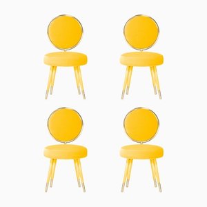 Yellow Graceful Chair by Royal Stranger, Set of 4