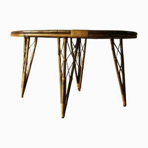 Tavolo da giardino Mid-Century in bambù, anni '60