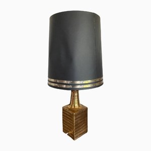 Golden Ceramic Lamp by Aldo Londi for Bitossi