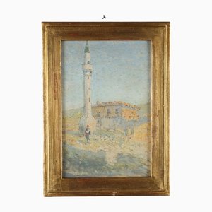 Alfonso Corradi, Landscape Painting, Italy, 1916, Oil on Canvas, Framed