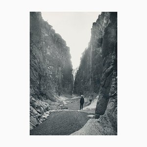 Cowboy, Canyon, 1960s, Photographie Noir et Blanc