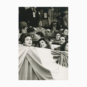 Fotografia in bianco e nero di Jackie Kennedy Onassis, Madison Square Garden, anni '70