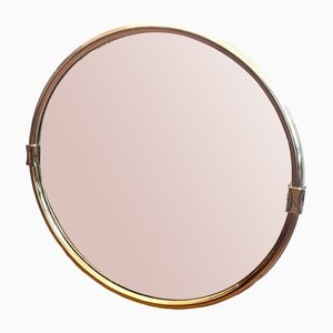 Round Wall Mirror with Golden Frame