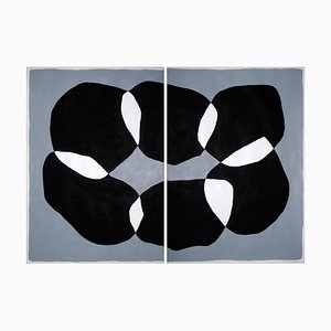Ryan Rivadeneyra, Shadow Stones, 2022, Acrylique sur Papier Aquarelle