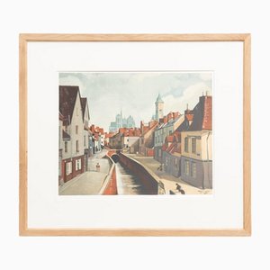 André Derain, Amiens, 1970s, Lithographie Couleur, Encadrée