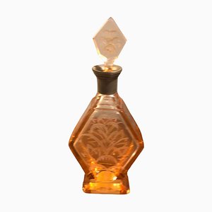 20th Century Amber Crystal Perfume Bottle, Italy, 1950