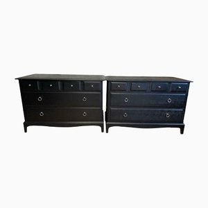 Chests of Drawers in Matte Black from Stag, Set of 2