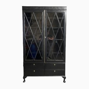 Victorian Ebonised Astral Glazed Bookcase